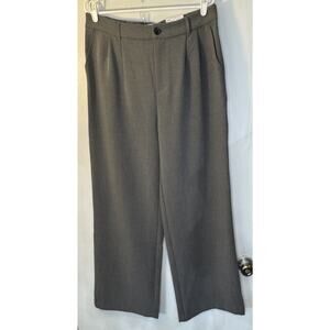 SO Goods For Life Pants Women Size XL Wide Leg high Rise Gray Lined Pleated NEW